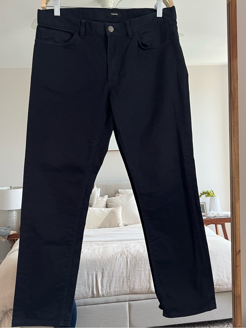 Theory Black Straight-Leg Trousers